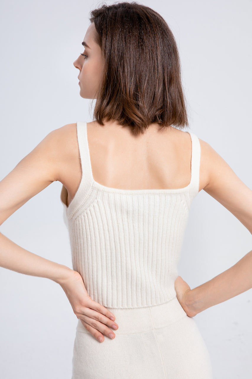 Knitted Cashmere Tank Top