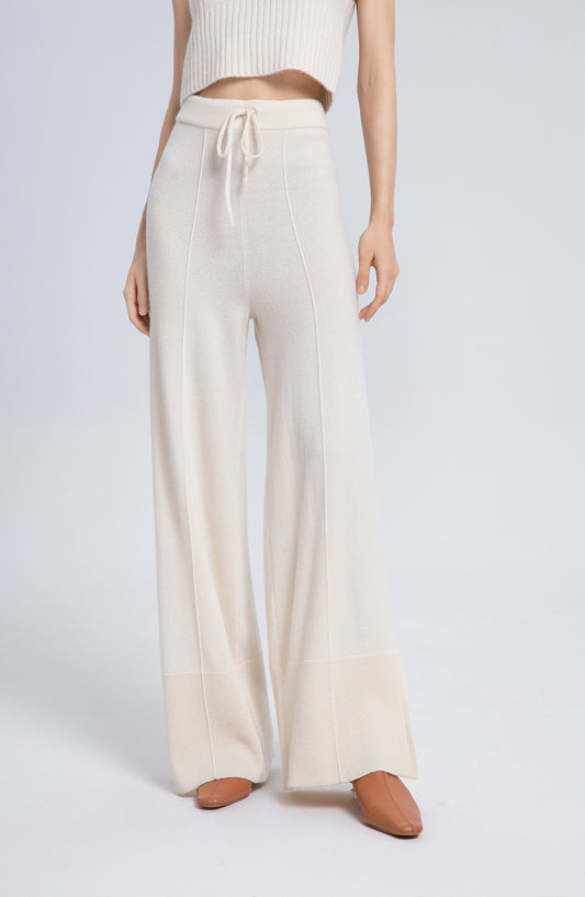 Pearl White Cashmere Pants