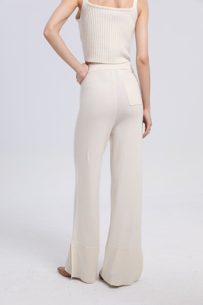 Pearl White Cashmere Pants