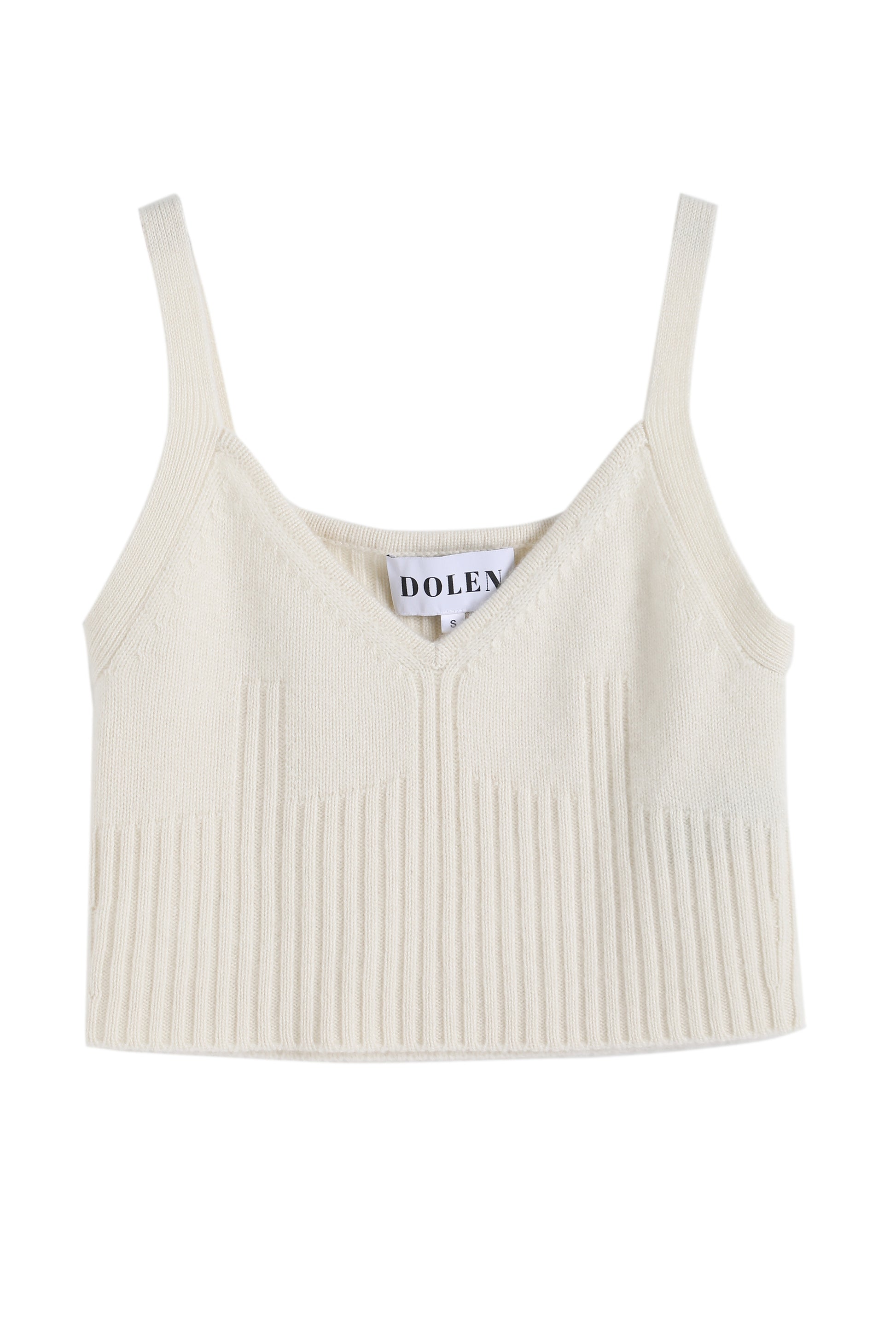 Pure cashmere tank top, which is in pearl white color. It's so soft and warm.