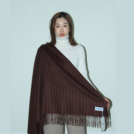 STRIPED CASHMERE STOLE