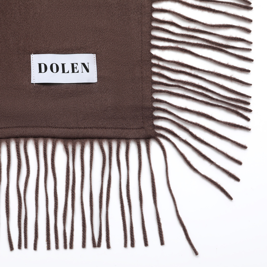 SQUARE FRINGED CASHMERE STOLE