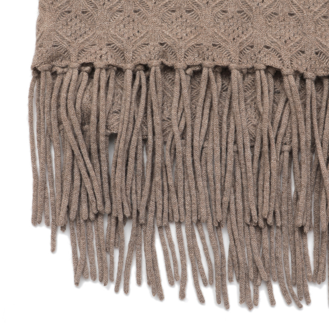 OVERSIZED FRINGED CASHMERE STOLE