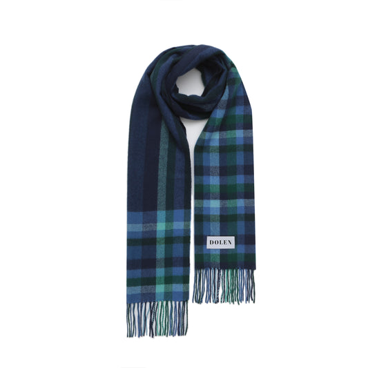 CHECKED CASHMERE SCARF