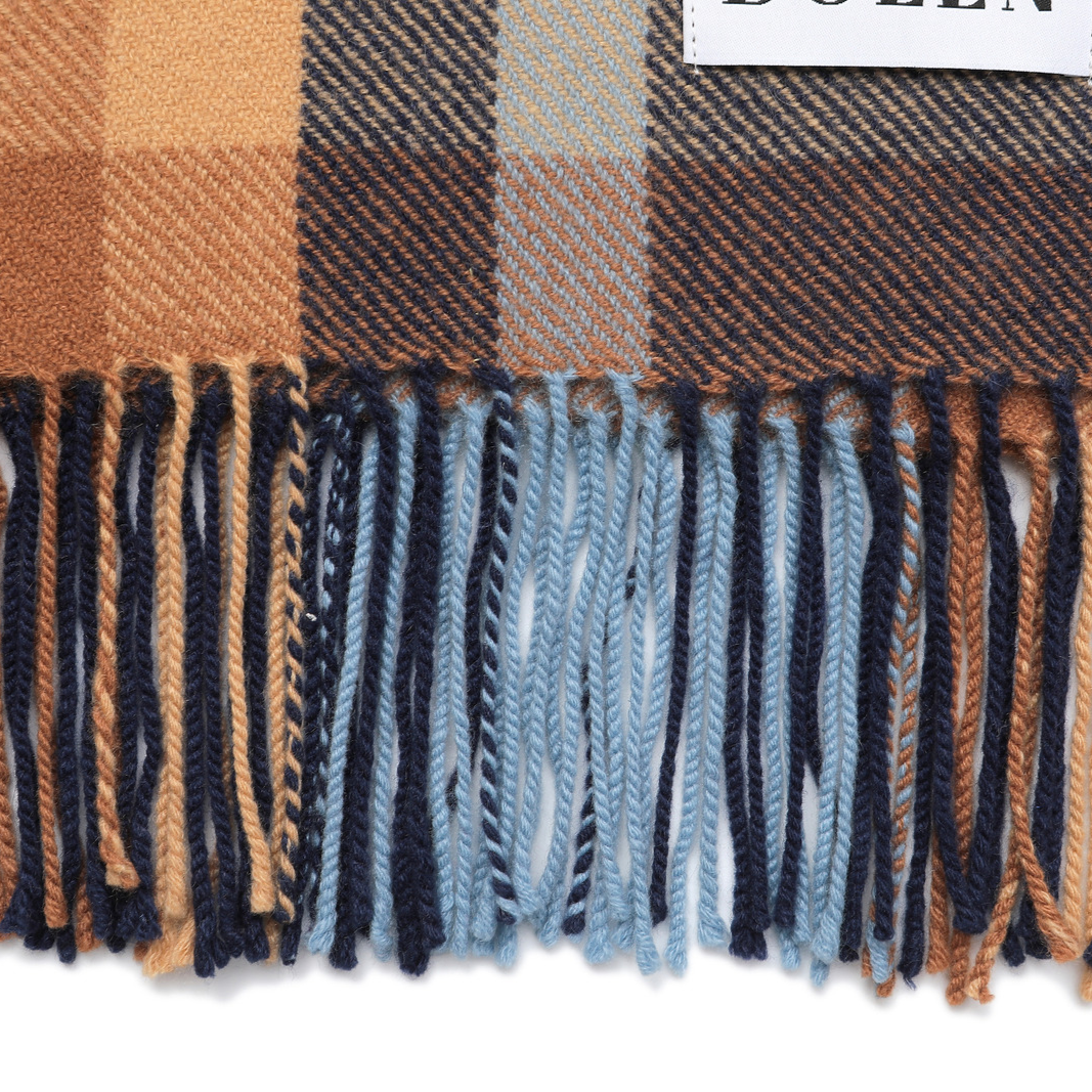 CHECKED CASHMERE SCARF