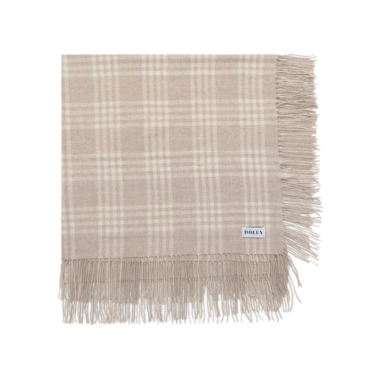 SQUARE CHECKED CASHMERE STOLE