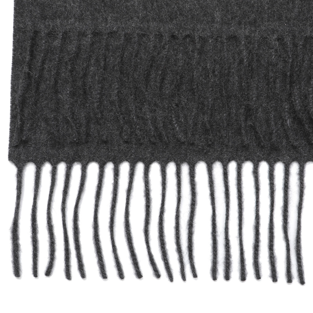 CLASSIC CASHMERE SCARF-CHARCOAL MIX